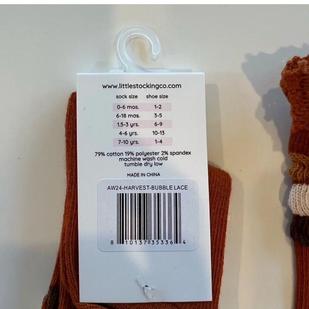 New! Amber/rustic color  Knee High Socks for Kids 0-6m set of two